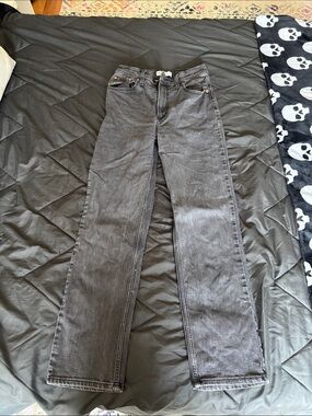 abercrombie 90s straight ultra high rise black jeans